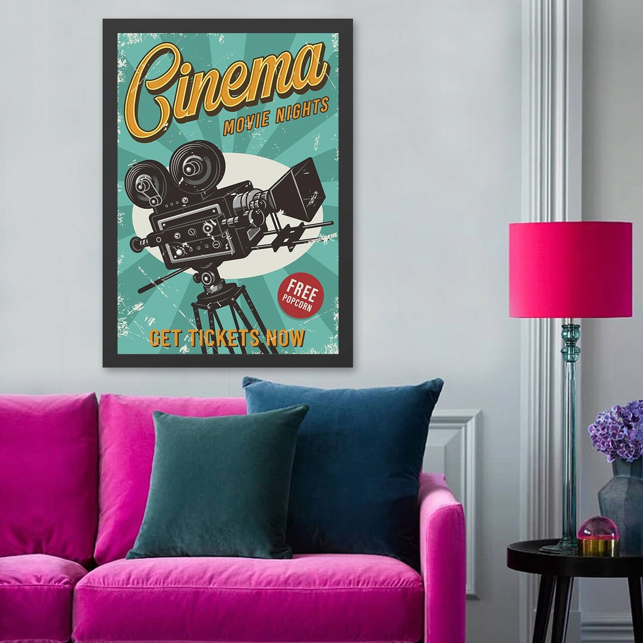 Tablou decorativ, Cinema 6 (40 x 55), Polistiren, Multicolor - imagine 3